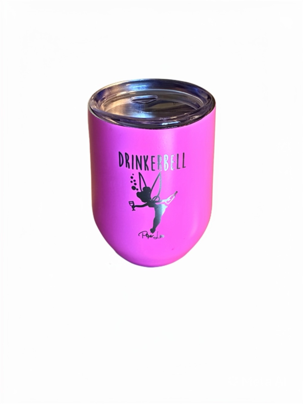 Disney Pink Tumbler with Silver Fairy Graphic